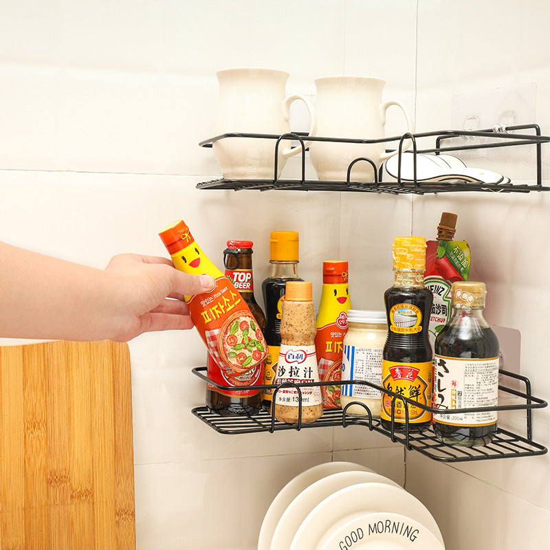 Rustproof Corner Shower Shelf Rack for Bathroom & Kitchen