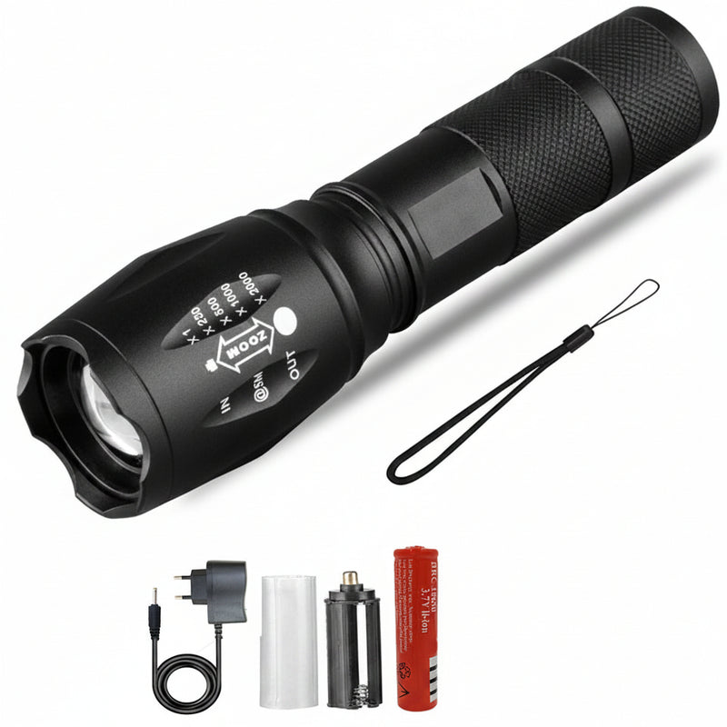 Rechargeable Super Bright LED Flashlight for Camping & Emergency