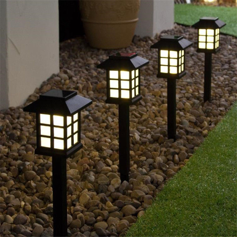 Solar LED lawn lights for outdoor garden pathways
