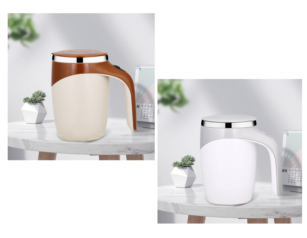 Rechargeable Self Stirring Coffee Mug with Magnetic Mixing