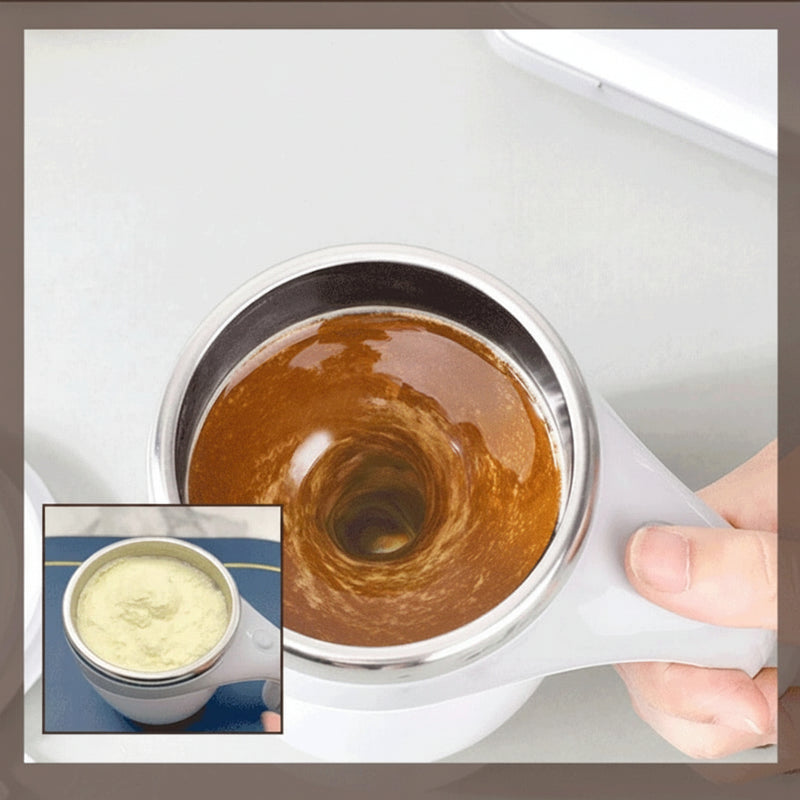 Rechargeable Self Stirring Coffee Mug with Magnetic Mixing