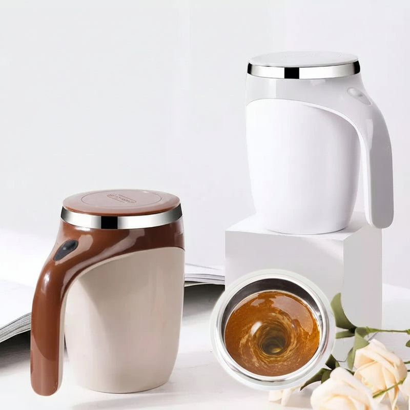 Rechargeable Self Stirring Coffee Mug with Magnetic Mixing