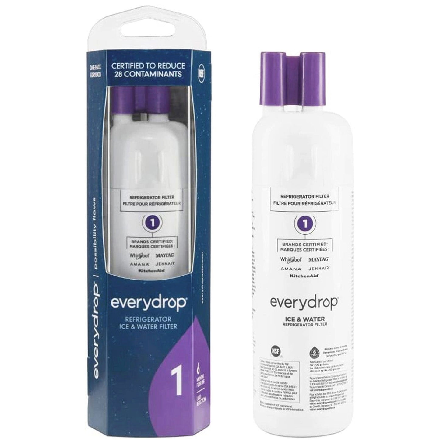 EDR1RXD1 Water Filter - Filter 1 - W10295370A Water Filter - 1 Pack