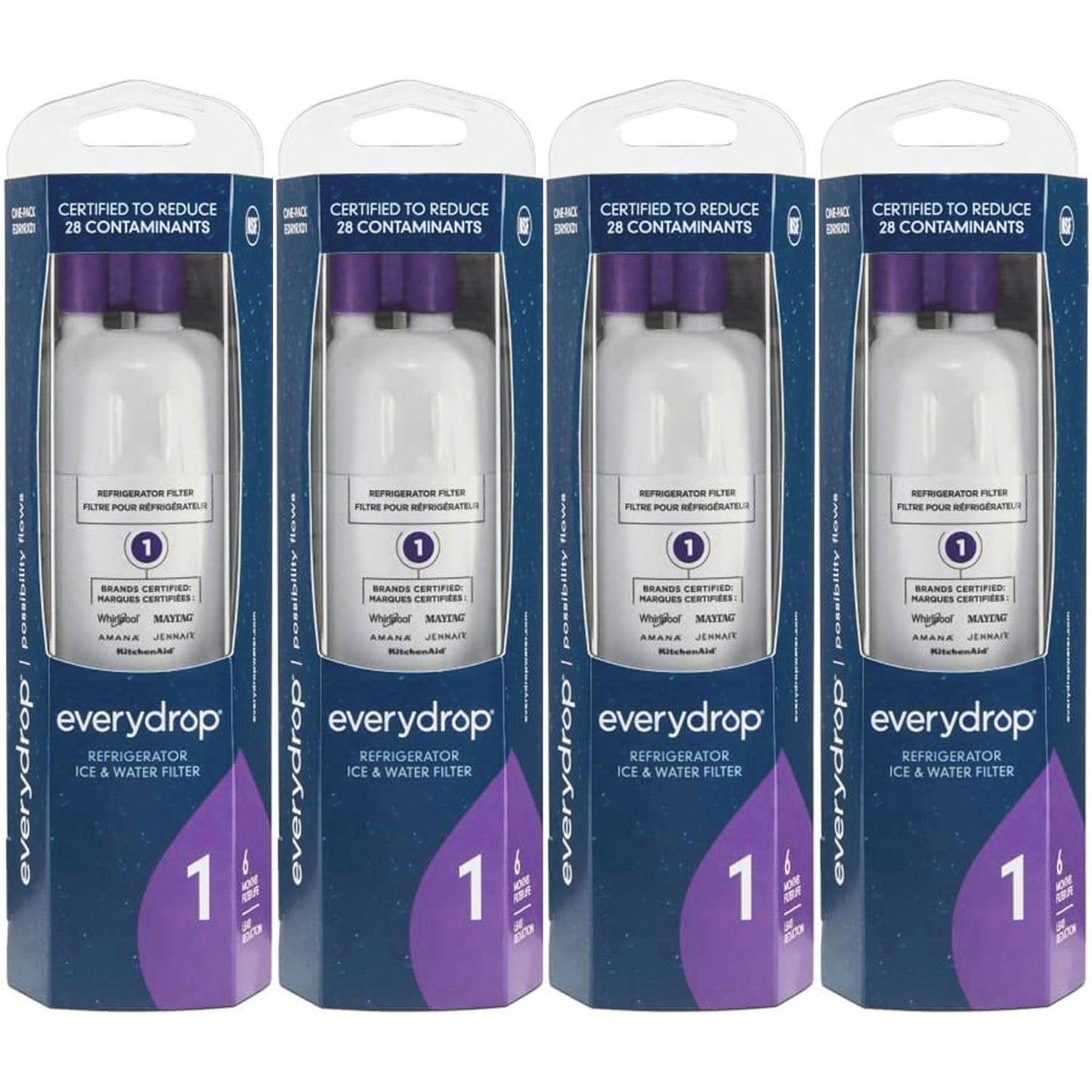 EDR1RXD1 Water Filter - Filter 1 - W10295370A Water Filter - 4 Packs