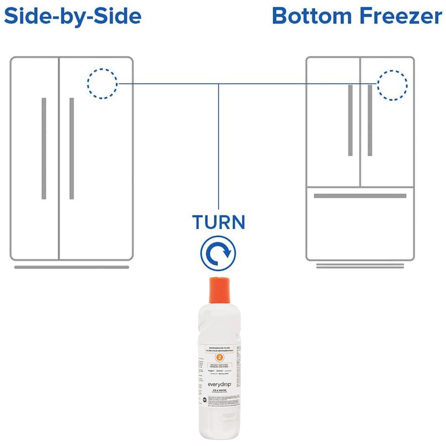 EDR2RXD1 Water Filter - Filter 2 - W10413645A Water Filter detail image 3