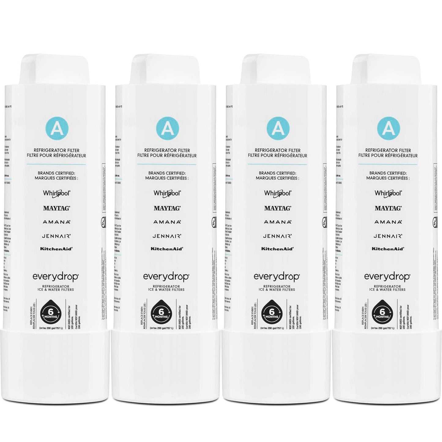 EDRARXD1 Water Filter - Filter A - W11569863 Water Filter - 4 Packs